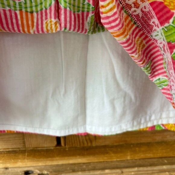 Vintage Lilly Pultizer 8 Pink Monkies Palm Tree Print Skirt - Flawed - Picture 4 of 13